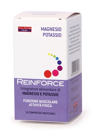 REINFORCE MAGNESIO + POTASSIO 30 COMPRESSE MASTICABILI - lepimpinelle.it