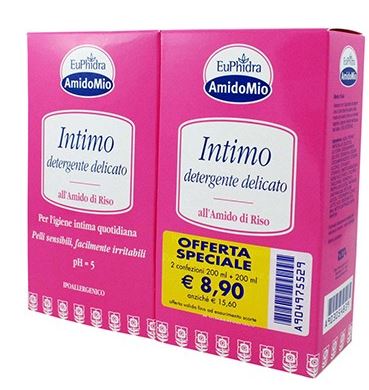EUPHIDRA ABBINATA INTIMO DETERGENTE DELICATO 200 ML + 200 ML - lepimpinelle.it