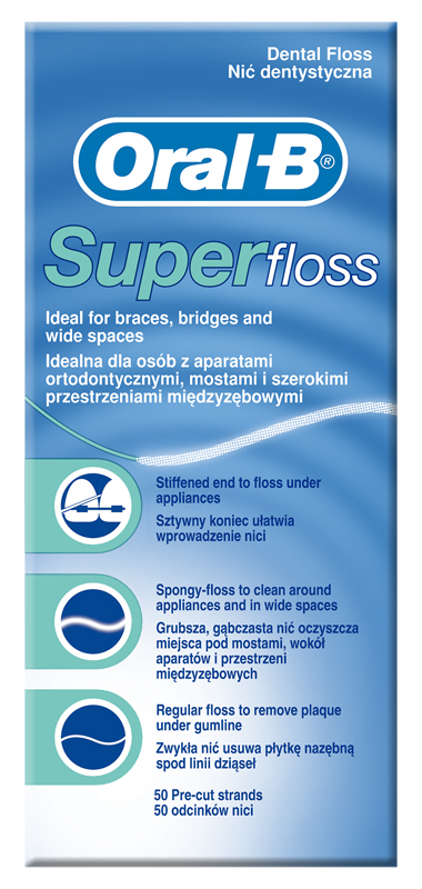 ORALB SUPERFLOSS FILO INTERDENTALE 50 FILI - lepimpinelle.it