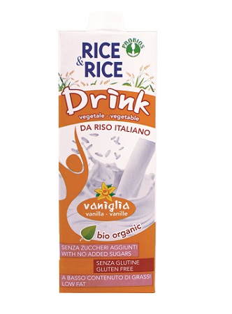 RICE&RICE BEVANDA DI RISO ALLA VANIGLIA 1 LITRO - lepimpinelle.it