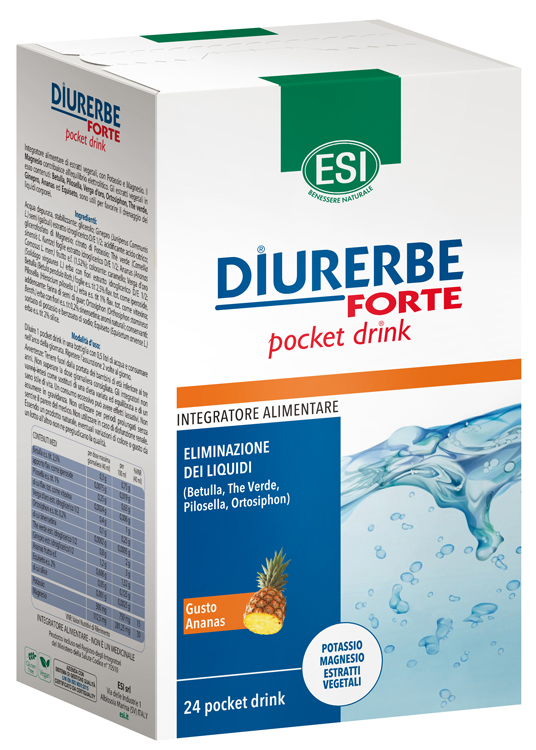 ESI DIURERBE FORTE POCKET DRINK ANANAS 24 X 20 ML - lepimpinelle.it