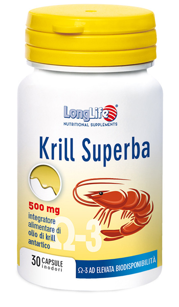 LONGLIFE KRILL SUPERBA 30 CAPSULE INODORI DA 600 MG - lepimpinelle.it