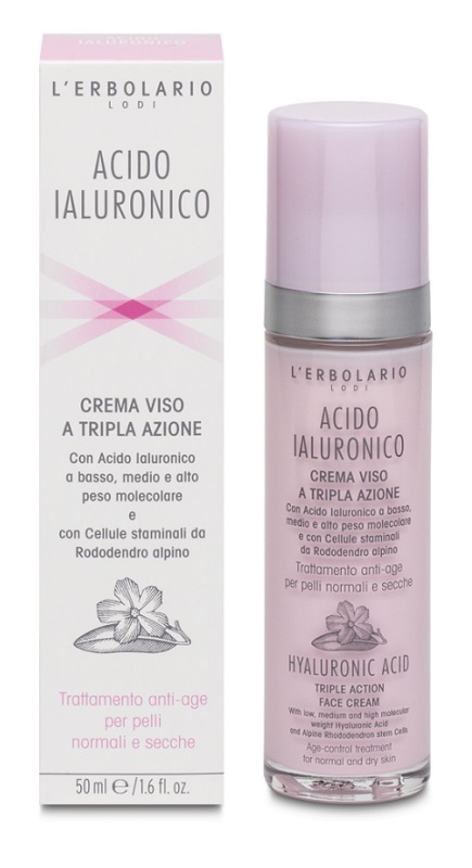 ACIDO IALURONICO CREMA VISO A TRIPLA AZIONE TRATTAMENTO ANTIAGE PELLI NORMALI E SECCHE 50 ML - lepimpinelle.it