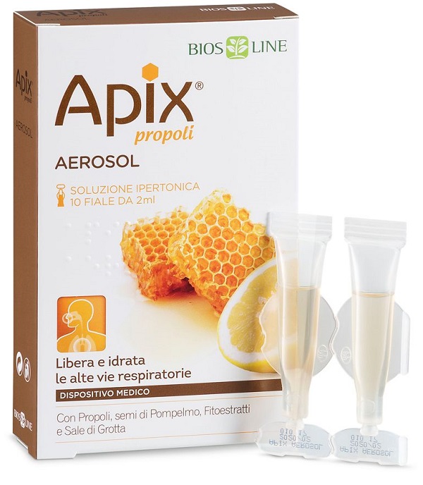 APIX PROPOLI AEROSOL 10 FIALE MONODOSE X 2 ML BIOSLINE - lepimpinelle.it