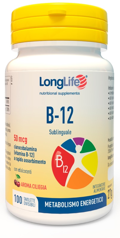 LONGLIFE B12 50MCG SUBLINGUALE 100 TAVOLETTE - lepimpinelle.it
