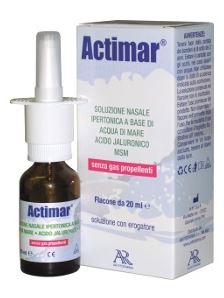 ACTIMAR SOLUZIONE NASALE SPRAY SALINA 3% CON ACIDO IALURONICO + MSM 20 ML CON EROGATORE - lepimpinelle.it