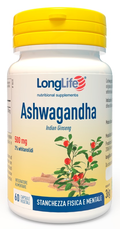 LONGLIFE ASHWAGANDHA 60 CAPSULE 500 MG - lepimpinelle.it