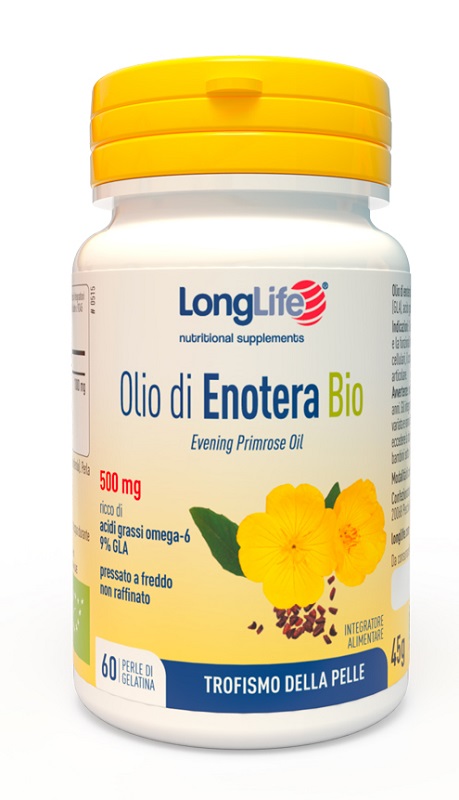LONGLIFE OLIO ENOTERA BIO 500 MG 60 PERLE IN GELATINA - lepimpinelle.it
