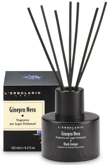 GINEPRO NERO FRAGRANZA LEGNI PROFUMATI CON BASTONCINI 125 ML - lepimpinelle.it