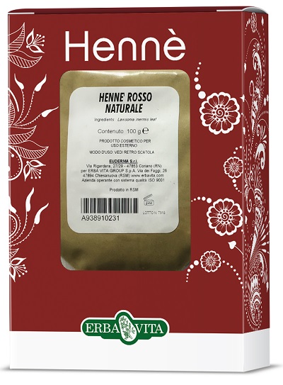 HENNE COLORANTE CAPELLI ROSSO NATURALE 100 G - lepimpinelle.it
