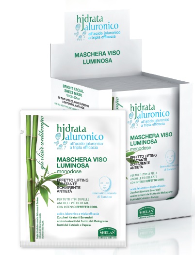 HJDRATA JALURONICO MASCHERA VISO LUMINOSA MONODOSE 15 ML - lepimpinelle.it