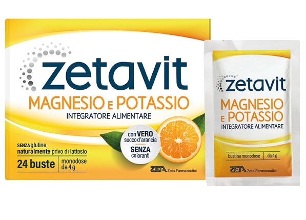 ZETAVIT MAGNESIO POTASSIO SENZA ZUCCHERO 24 BUSTINE DA 6 G - lepimpinelle.it