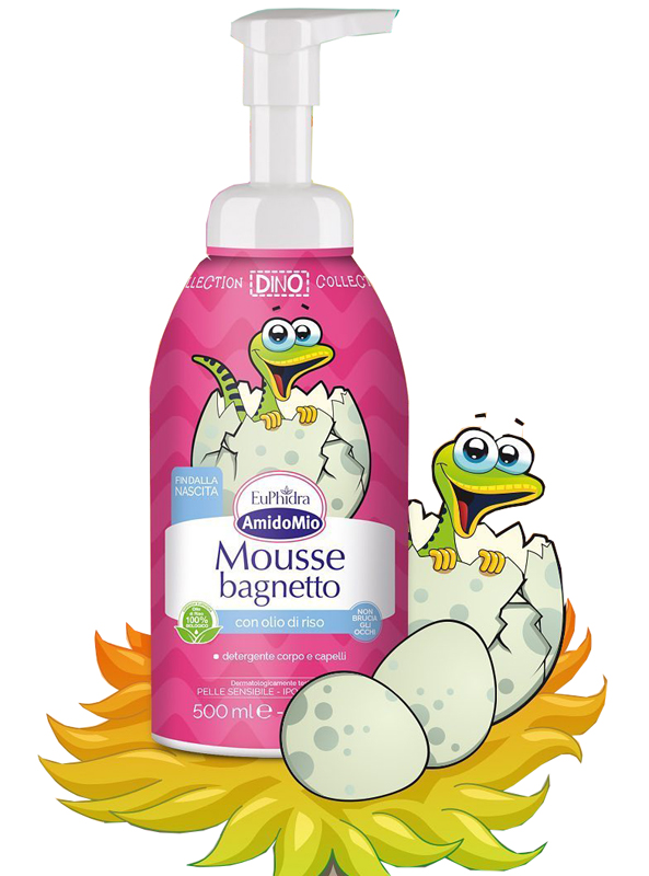 EUPHIDRA AMIDOMIO MOUSSE BAGNETTO 500 ML + LIBRO IN OMAGGIO - lepimpinelle.it
