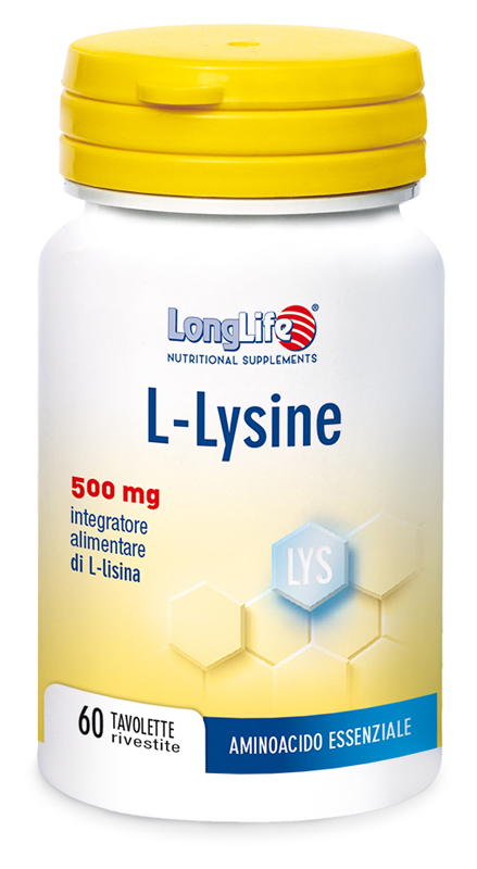 LONGLIFE L-LYSINE 500MG 60 TAVOLETTE RIVESTITE DA 860 MG - lepimpinelle.it