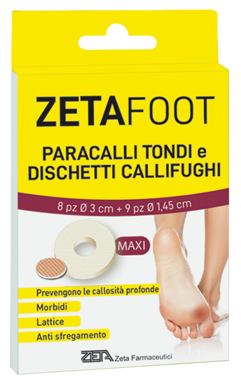 ZETAFOOT PARACALLO TONDO 8 PEZZI + DISCHETTO CALLIFUGO 9 PEZZI - lepimpinelle.it