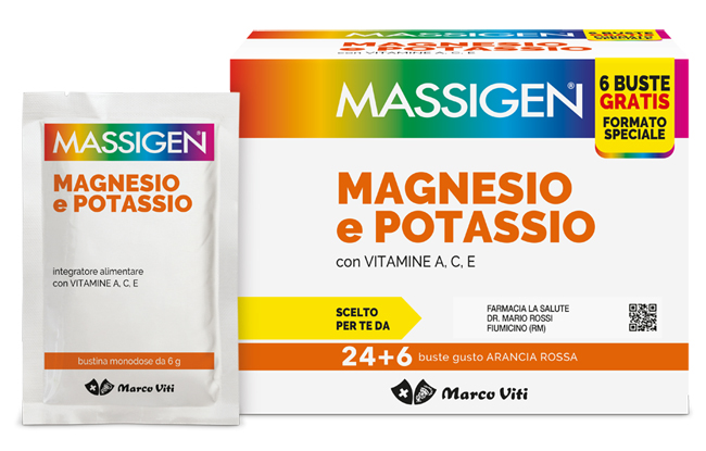 MASSIGEN MAGNESIO POTASSIO 24 BUSTINE + 6 BUSTINE - lepimpinelle.it