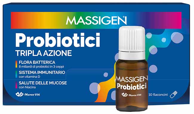 MASSIGEN PROBIOTICI 10 FLACONCINI X 8 ML - lepimpinelle.it