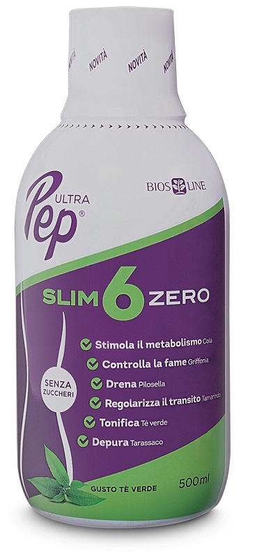 ULTRA PEP SLIM 6 ZERO TE' VERDE 500 ML BIOSLINE - lepimpinelle.it