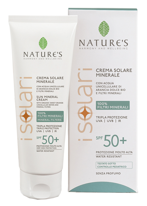 NATURE'S I SOLARI CREMA VISO CORPO MINERALE SPF50+ 100 ML - lepimpinelle.it