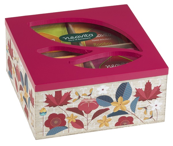 NEAVITA COFANETTO LEGNO BIO ROSA 20 FILTRI TISANE ASSORTITE - lepimpinelle.it