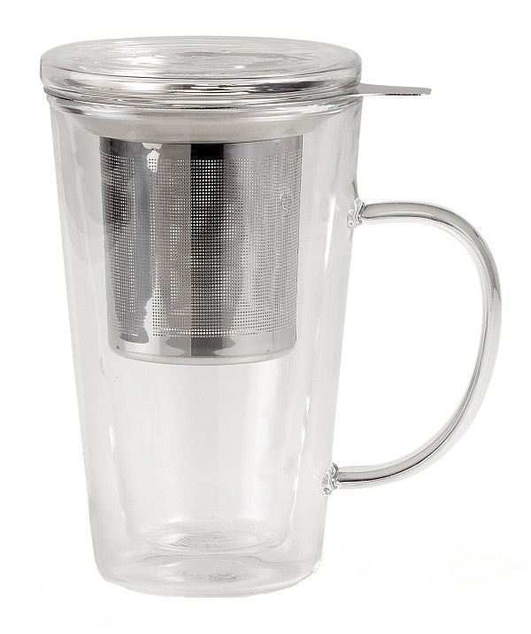 NEAVITA INFUSIERA VETRO DOPPIA PARETE FILTRO ACCIAIO 300 ML - lepimpinelle.it