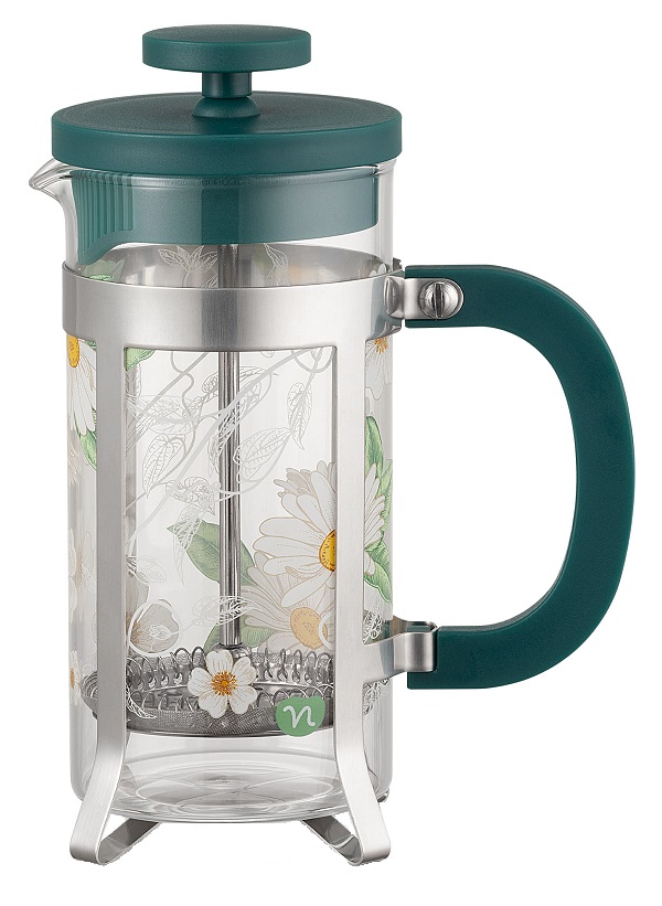 NEAVITA TISANIERA STANTUFFO TEA PLUNGER HERBARIUM VERDE 350 ML - lepimpinelle.it