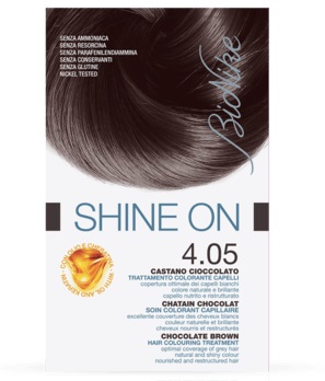 BIONIKE SHINE ON TRATTAMENTO COLORANTE CAPELLI CASTANO CIOCCOLATO 4.05 - lepimpinelle.it