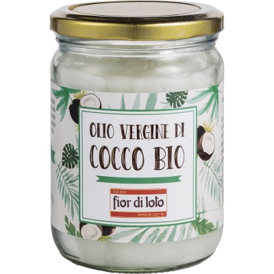 FIOR DI LOTO OLIO VERGINE DI COCCO BIO 450 ML - lepimpinelle.it