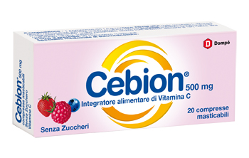CEBION MASTICABILE SENZA ZUCCHERO VITAMINA C 500 MG 20 COMPRESSE - lepimpinelle.it