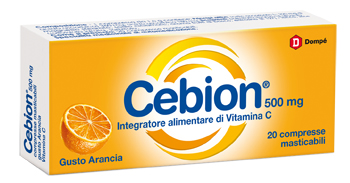 CEBION MASTICABILE ARANCIA VITAMINA C 500 MG 20 COMPRESSE - lepimpinelle.it