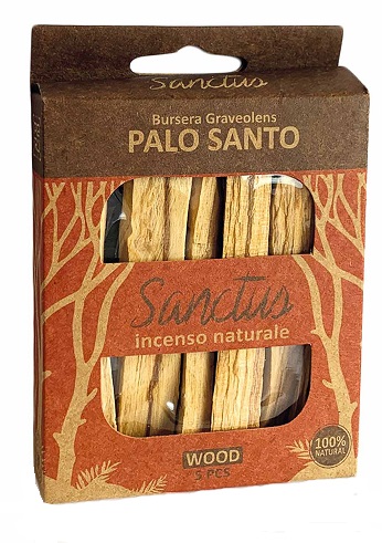 SANCTUS INCENSO NATURALE LEGNO PALO SANTO 5 PEZZI - lepimpinelle.it