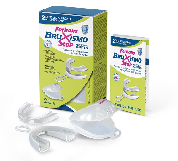 BITE UNIVERSALI AUTOMODELLANTI BRUXISMO STOP FORHANS 2 PEZZI - lepimpinelle.it