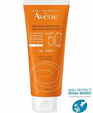 EAU THERMALE AVENE SOLARE LATTE SPF50+ 100 ML NUOVA FORMULA - lepimpinelle.it