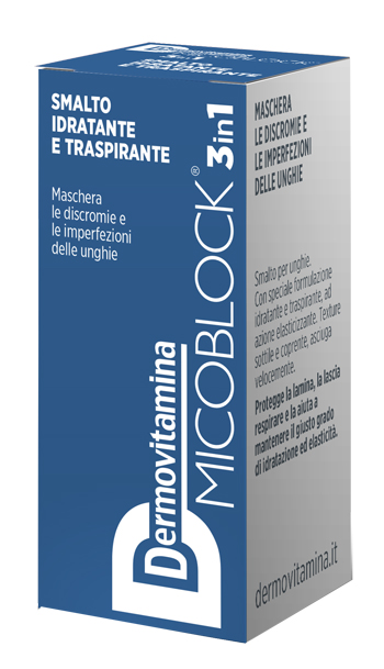 DERMOVITAMINA MICOBLOCK 3 IN 1 SMALTO IDRATANTE E TRASPIRANTE BLU 5 ML - lepimpinelle.it