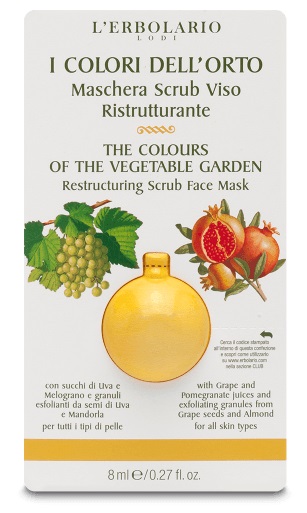 I COLORI DELL'ORTO GIALLO MASCHERA SCRUB VISO RISTRUTTURANTE 8 ML - lepimpinelle.it