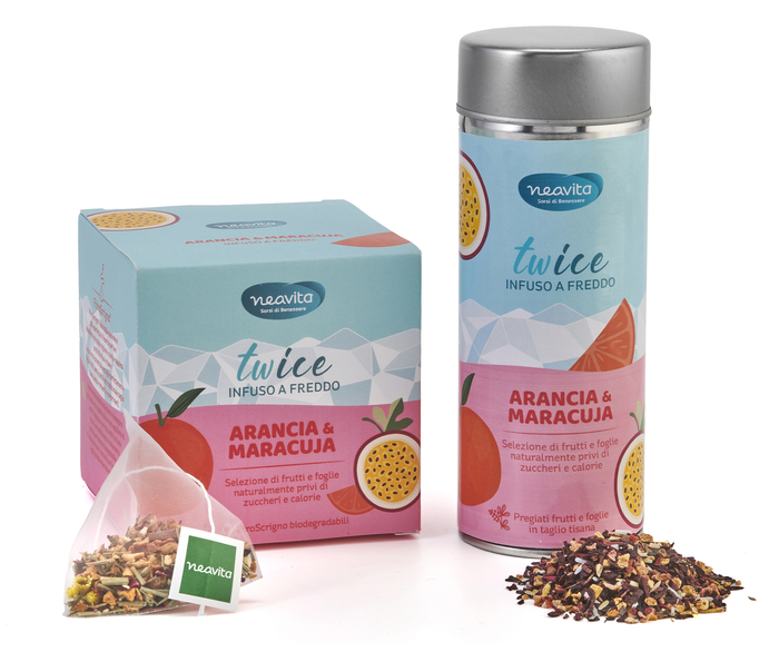 INFUSO TWICE ARANCIA E MARACUJA SFUSO 90 G - lepimpinelle.it
