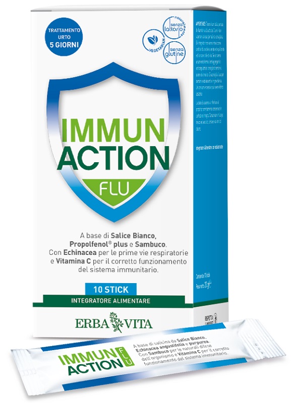 IMMUN ACTION FLU 10 STICKPACK - lepimpinelle.it