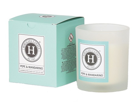 HIMALAYA CANDELA PROFUMATA PEPE & MANDARINO 160 G - lepimpinelle.it