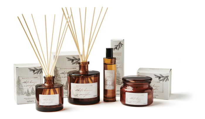 PURAE SPRAY AMBIENTE&TESSUTI LA PRIMA NEVE 100 ML ABETE BIANCO E VANIGLIA - lepimpinelle.it