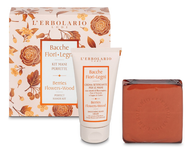 BACCHE FIORI LEGNI KIT MANI PERFETTE SAPONE 100 G + CREMA MANI 75 ML EDIZIONE LIMITATA - lepimpinelle.it