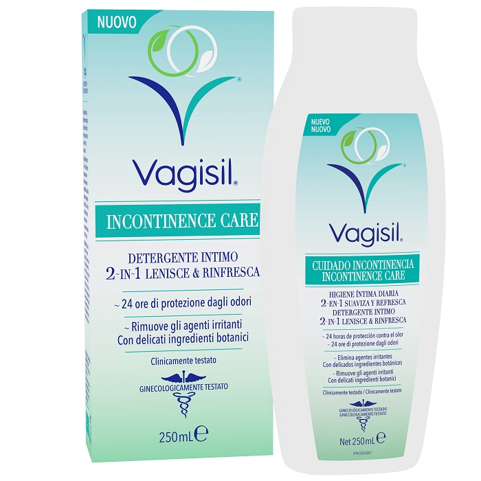 VAGISIL INCONTINENCE CARE DETERGENTE INTIMO 2IN1 LENISCE & RINFRESCA 250 ML - lepimpinelle.it