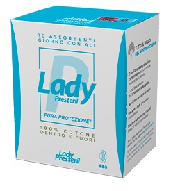 LADY PRESTERIL ASSORBENTI GIORNO CON ALI RIPIEGATI BIODEGRADABILI 10 PEZZI - lepimpinelle.it