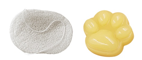 KONJAC SPUGNA BIANCA + SAPONE GIALLO - lepimpinelle.it