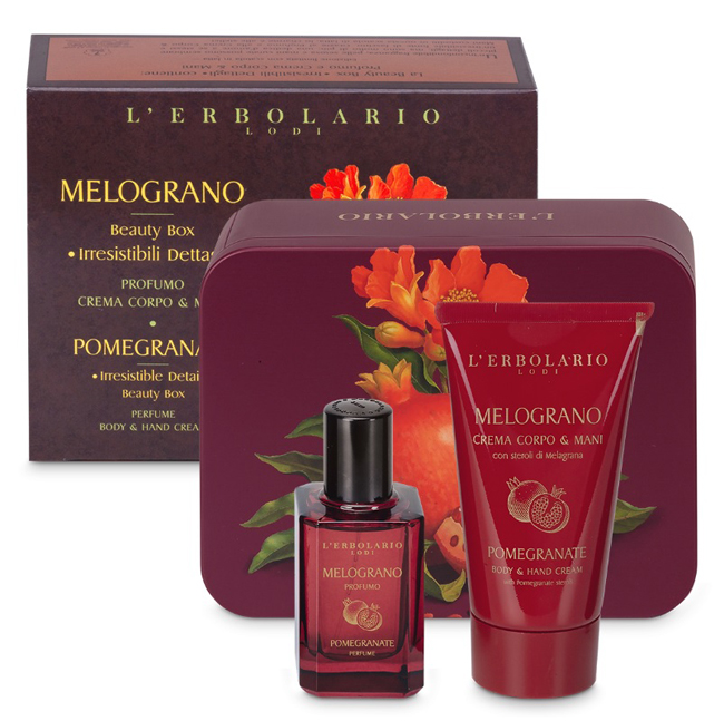 MELOGRANO BEAUTY BOX IRRESISTIBILI DETTAGLI PROFUMO 30 ML + CREMA CORPO & MANI 75 ML EDIZIONE LIMITATA - lepimpinelle.it