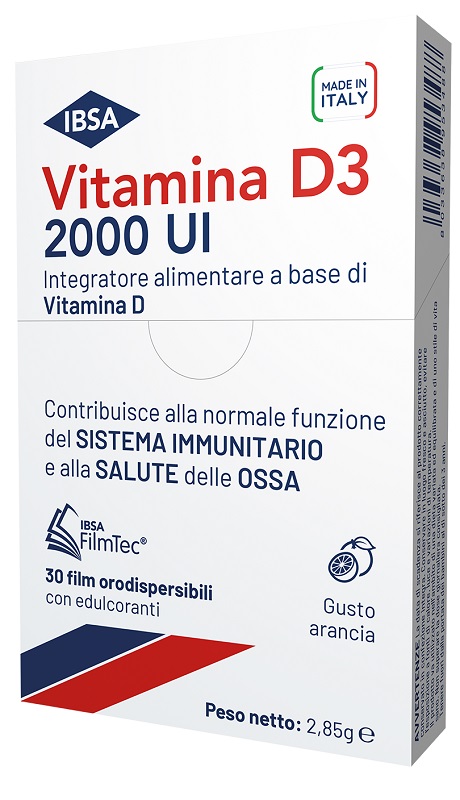 VITAMINA D3 IBSA 2000 UI 30 FILM ORODISPERSIBILI - lepimpinelle.it