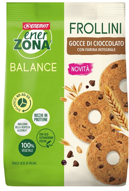 ENERZONA FROLLINI INTEGRALE GOCCE CIOCCOLATO 250 G - lepimpinelle.it