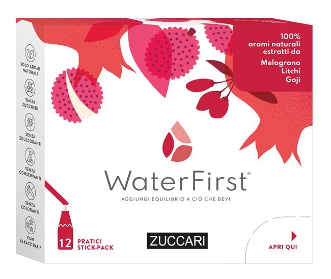 WATER FIRST MELOGRANO-LITCHI-GOJI 12 STICK PACK - lepimpinelle.it