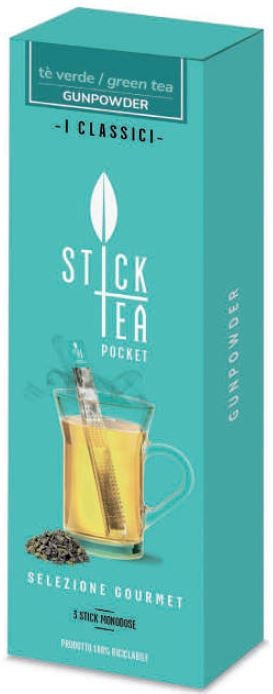 STICK TEA TE' VERDE CHINA GUNPOWDER POCKET 3 STICK DA 2 G - lepimpinelle.it