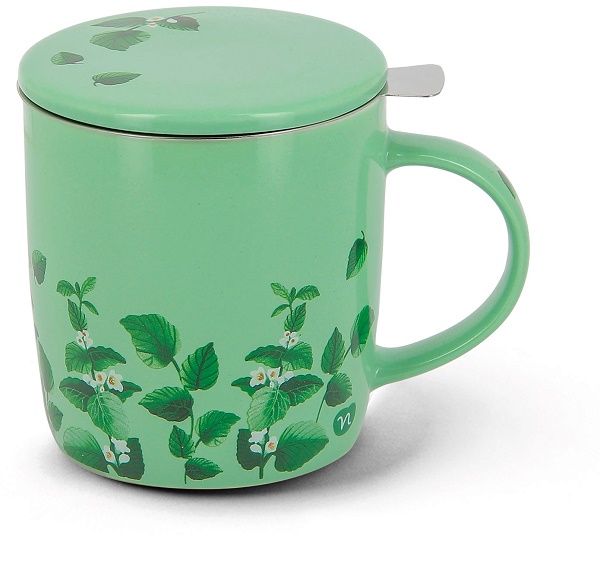 NEAVITA INFUSIERA CON FILTRO ACCIAIO HERBARIUM MENTA 350 ML - lepimpinelle.it