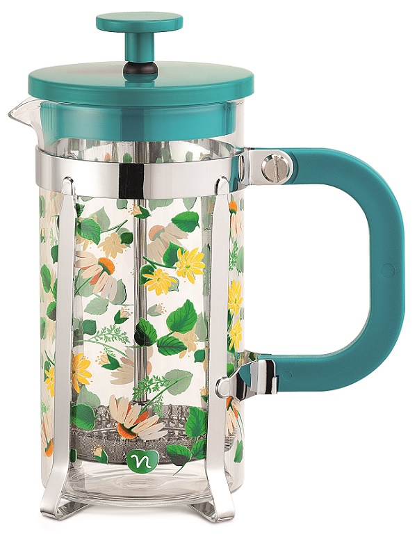 NEAVITA TISANIERA A STANTUFFO TEA PLUNGER HERBARIUM CAMOMILLA 350 ML - lepimpinelle.it